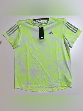 Adidas Own the Run Allover Print Tee womens Sz Small